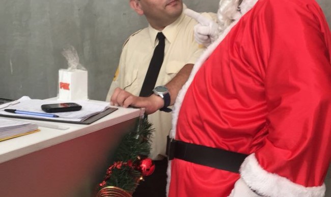 Papa Noel en oficinas